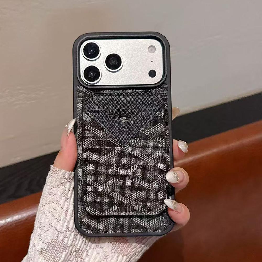 Goyard Classic Monogram Detachable Card Holder Wallet Luxury Phone Case