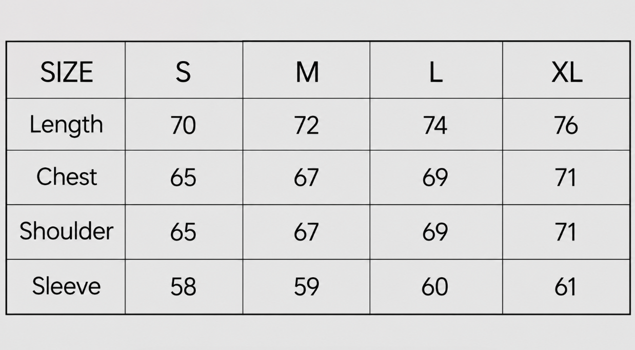 Essentials Hoodie Size Chart