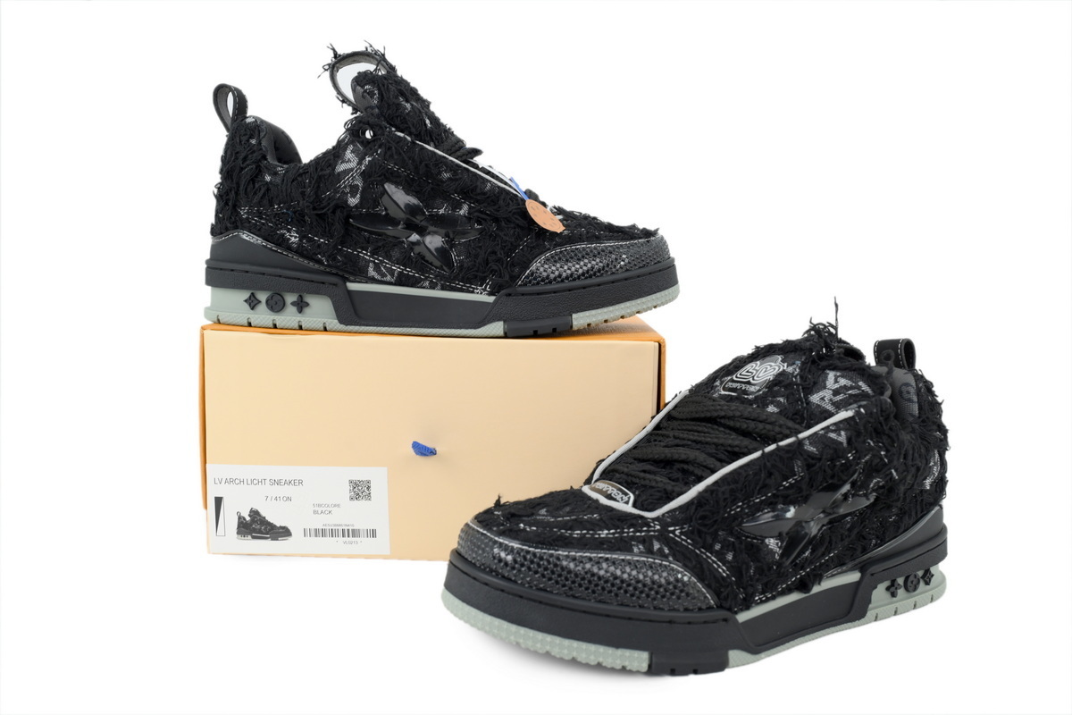 Louis Vuitton LV Skate Sneaker Plum Blossom Drill in Black