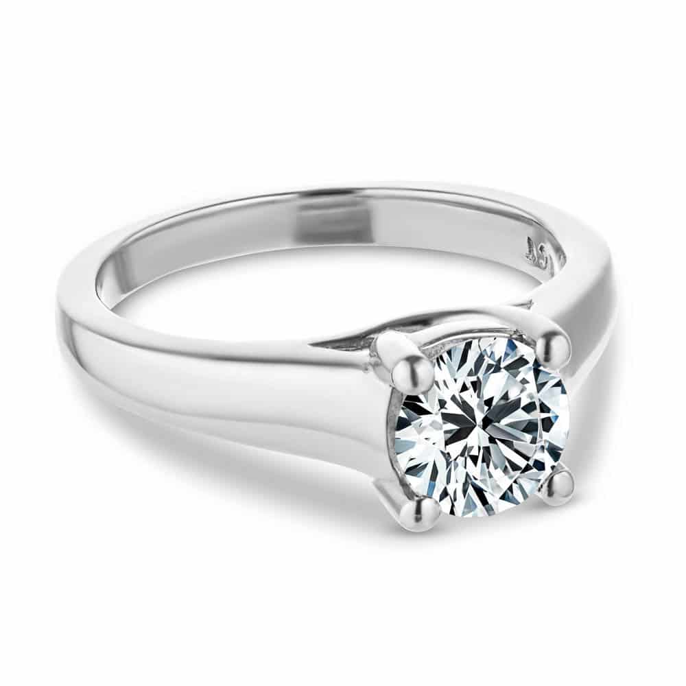 Lucy Lab Grown Diamond Wide Cathedral Trellis Solitaire Engagement Ring