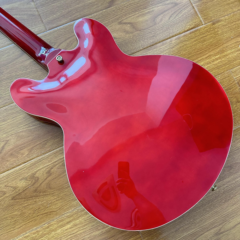 Factory Top Red Electric Guitar Gold Hardware, Black Fingerboard 2H Pickups