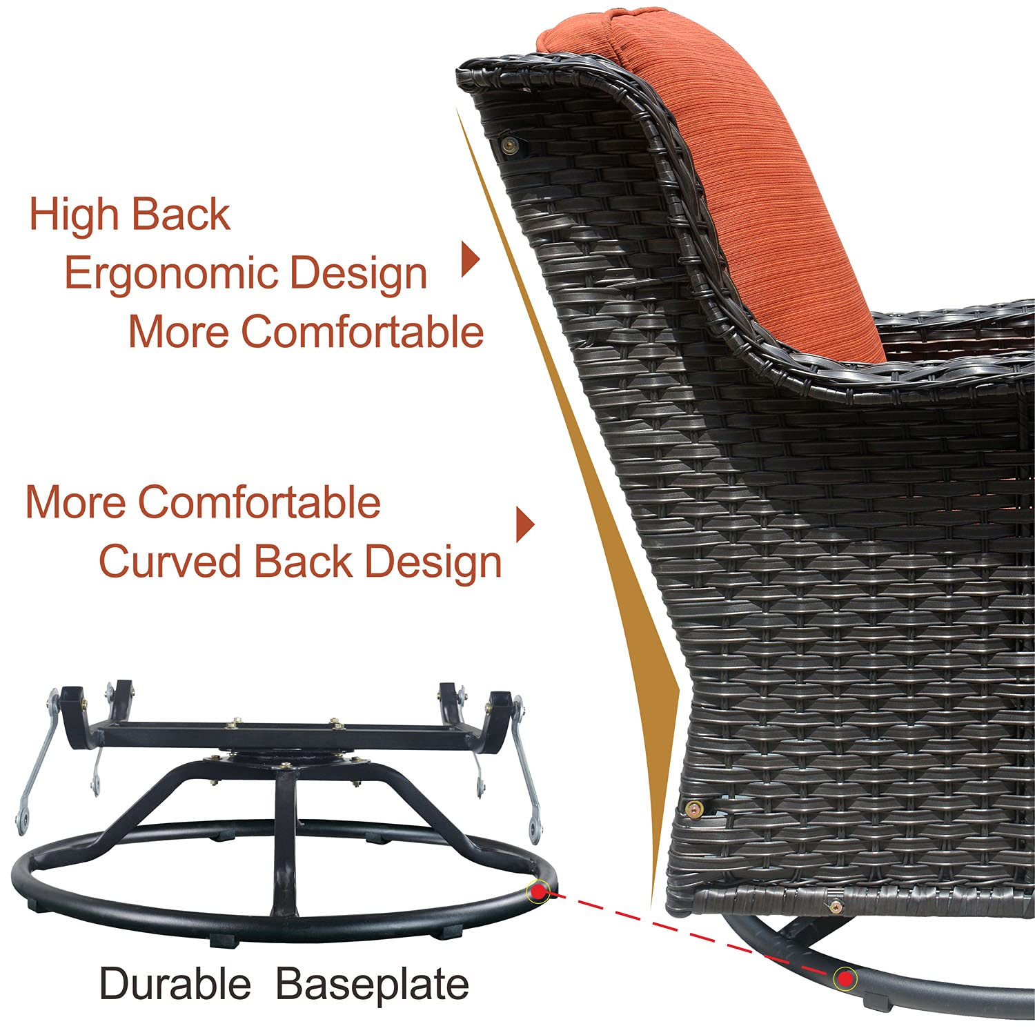 Patio Furniture Sets 7 Pieces Furniture All Weather Wicker