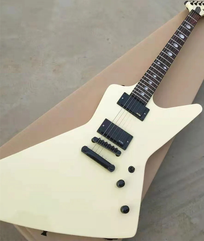 Custom Active Pickup James Hetfield Cream White Explorer Electric Guitar Top