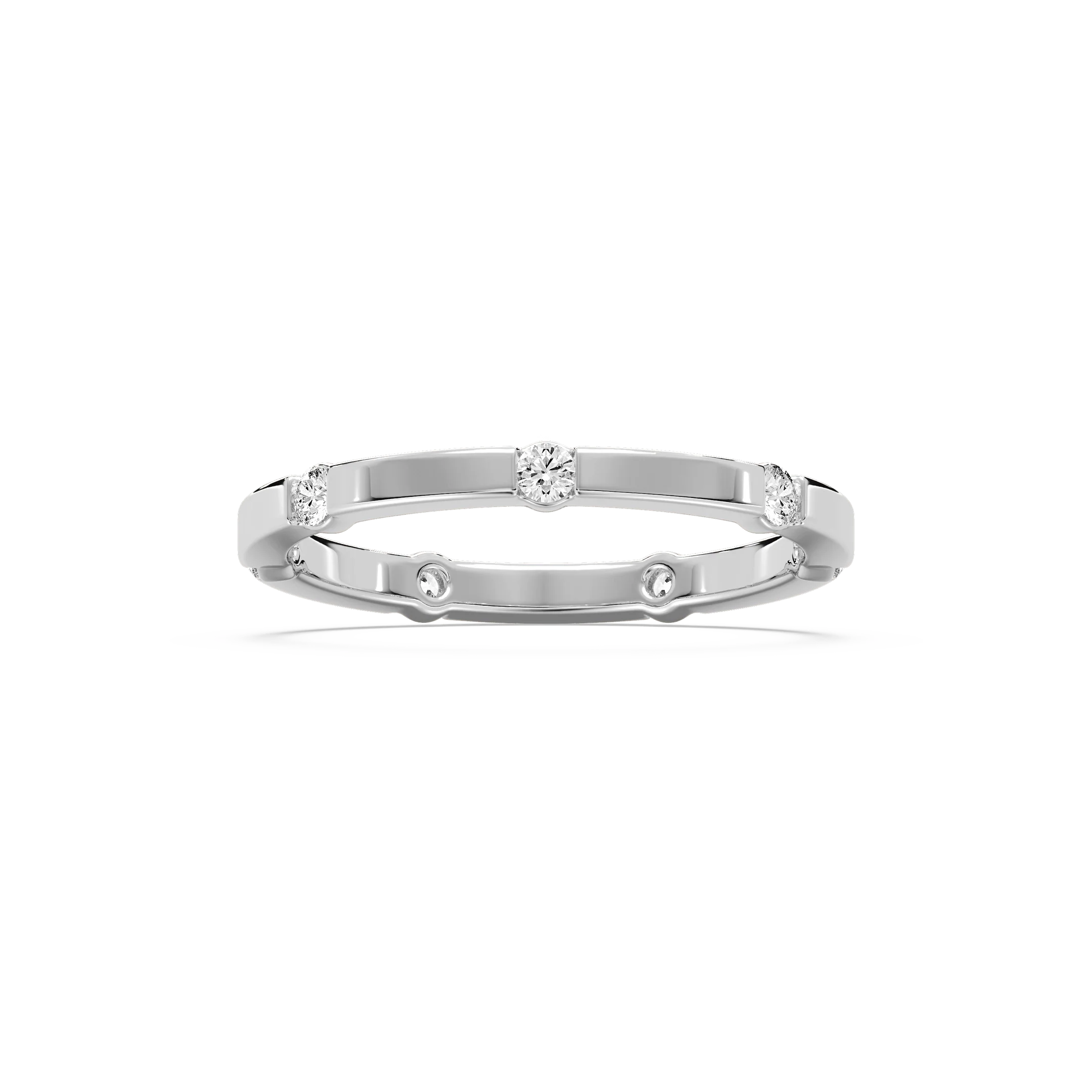 Samira 1/3 ctw Round Lab Grown Diamond Station Eternity Band