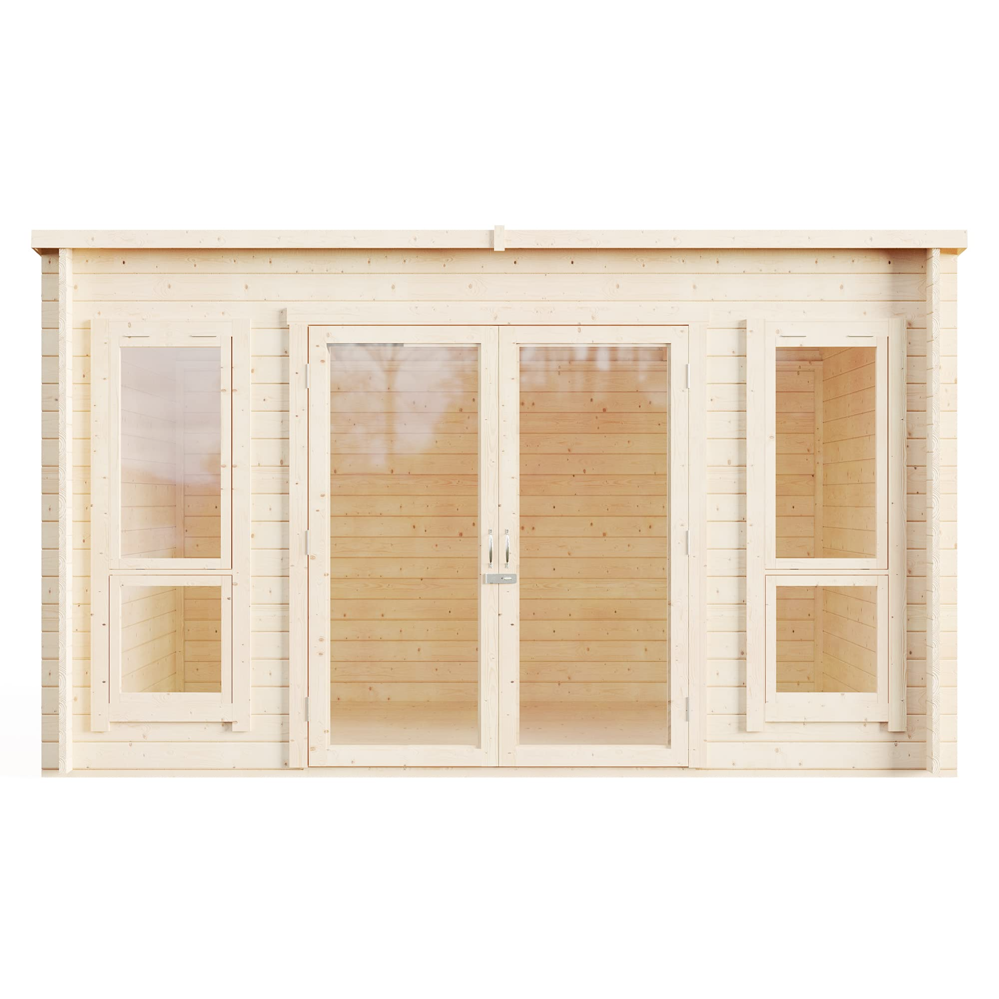 12x8 Log Cabin Summerhouse Garden Office Studio Modern Pent