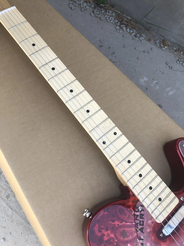 Paisley Electric Guitar Alder Wood, Frosted Nitro Paint, Cow Bone String