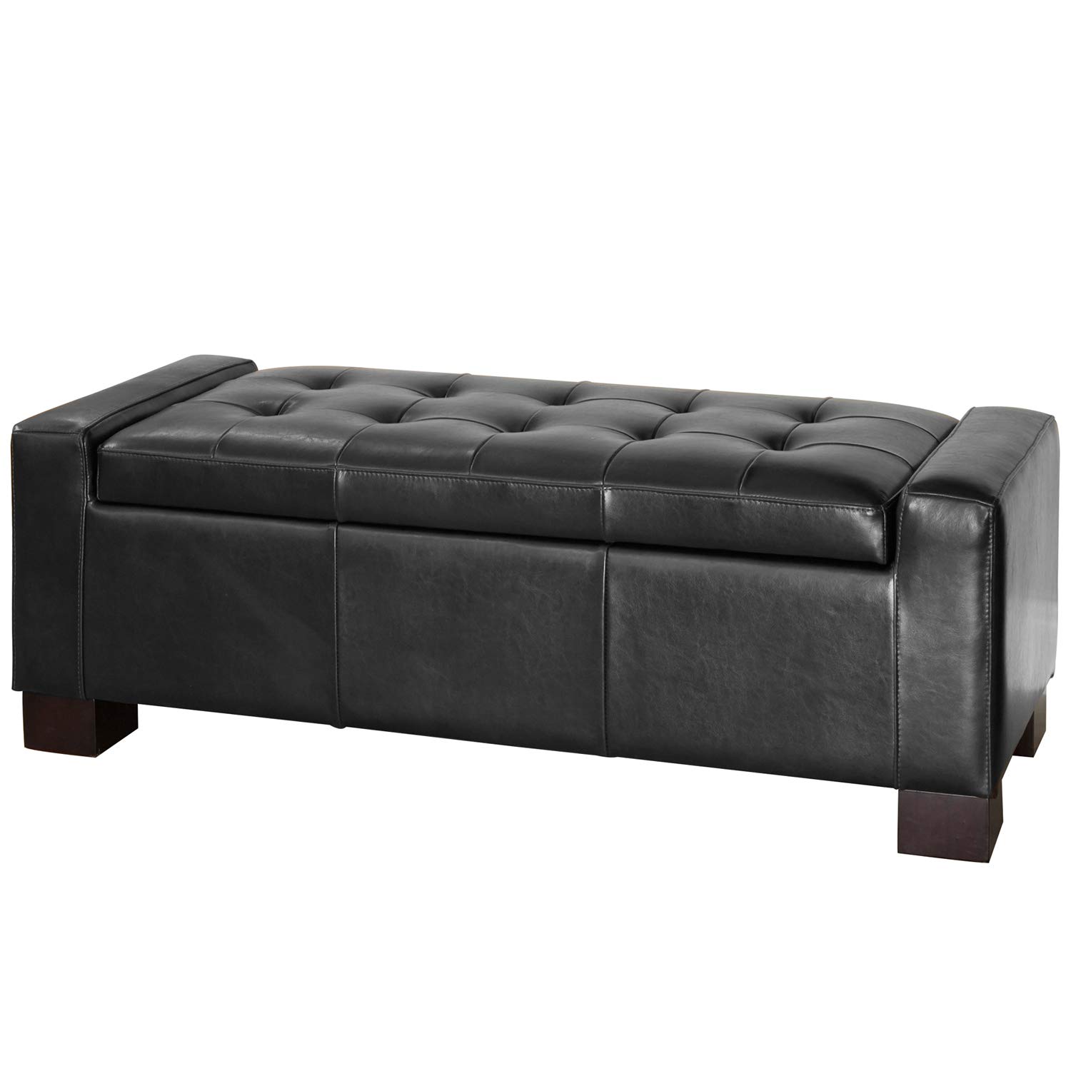 Christopher Knight Home Guernsey Leather Wood-Frame Storage