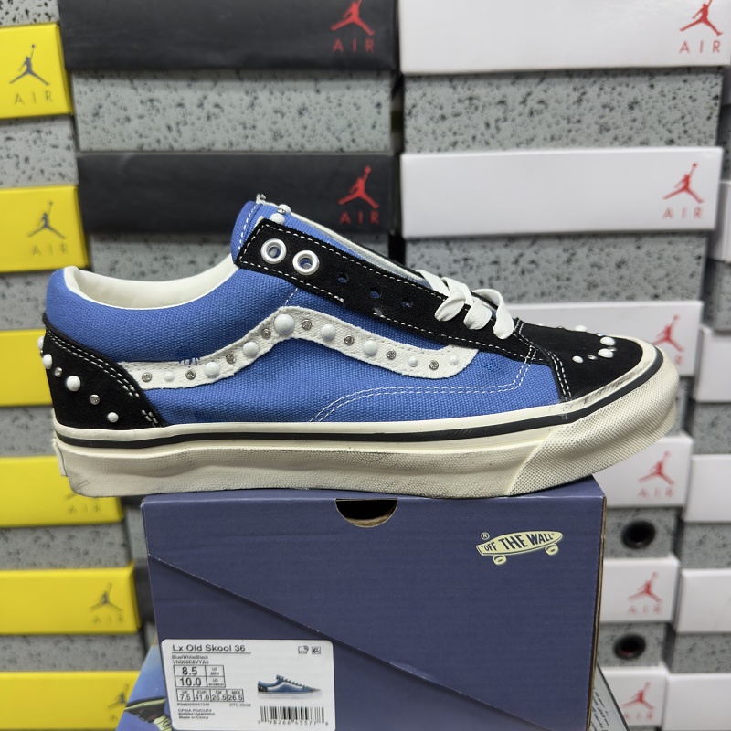 Vans Old Skool Blue Black Vintage Pearl