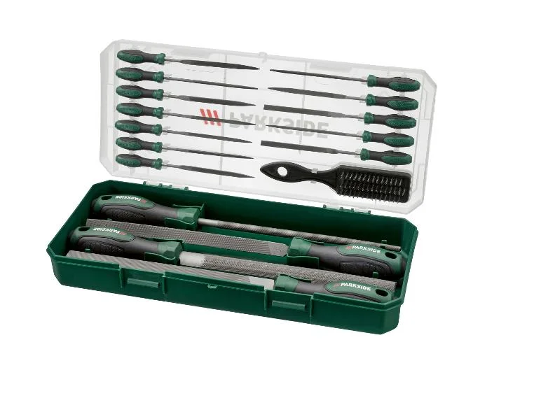 Jeu de limes d'atelier, 17 pièces, pour métal