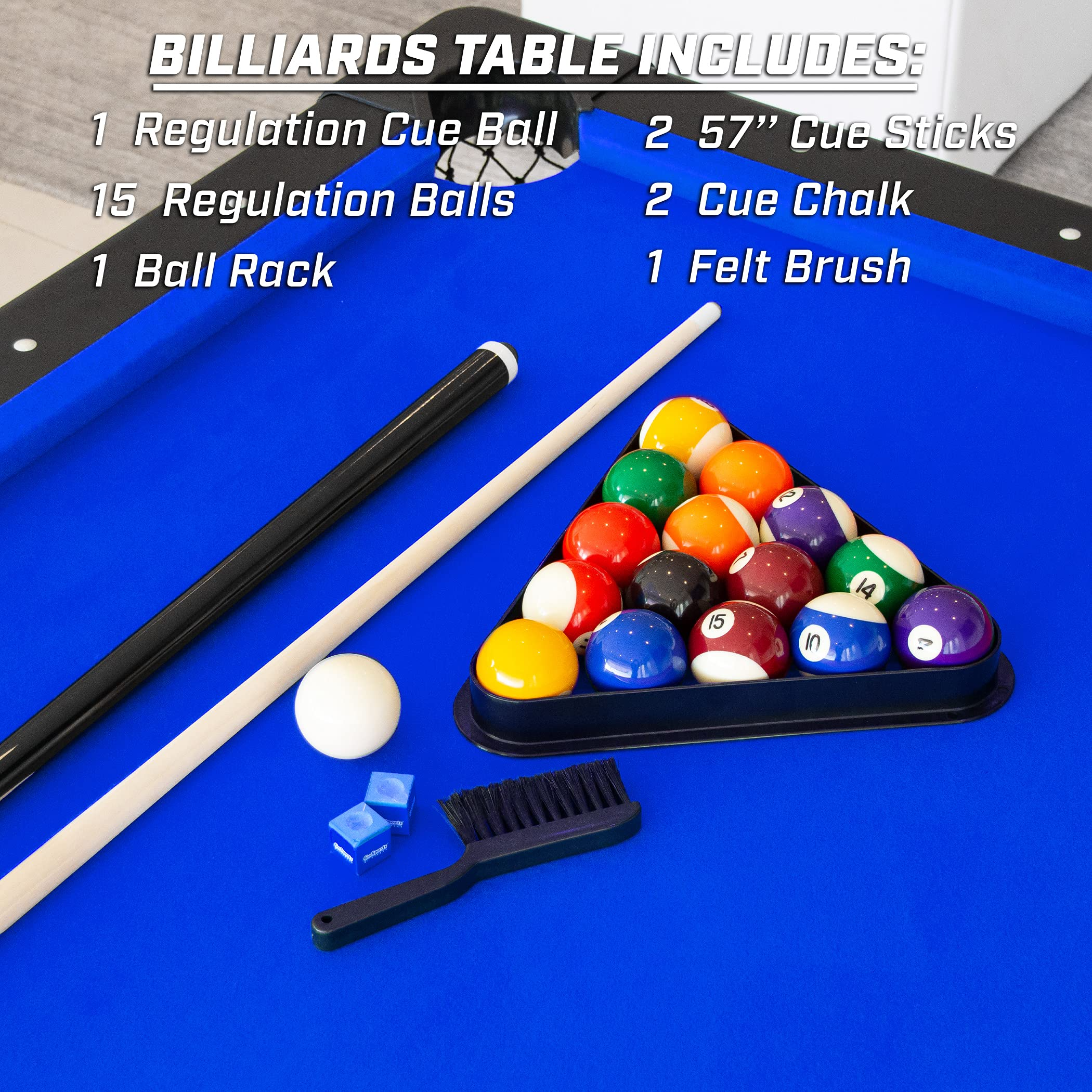 Portable Pool Table - Includes Full Set of Balls