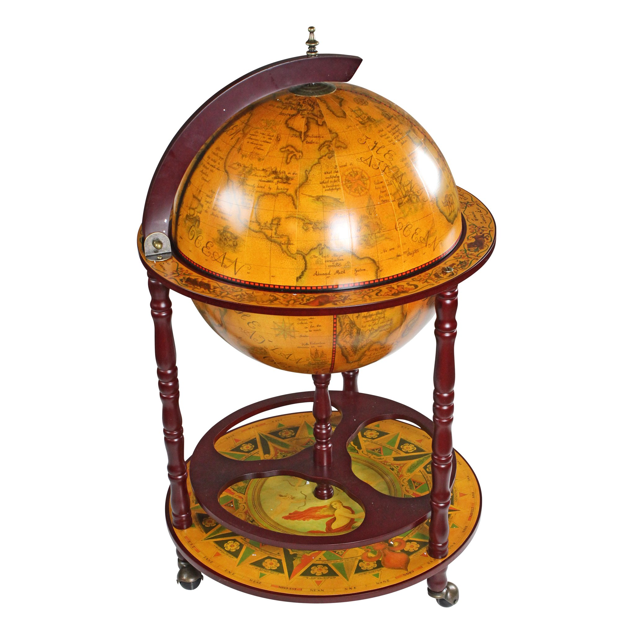 Design Toscano Sixteenth-Century Italian Replica Globe Bar Cart