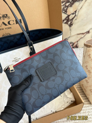 Coach Reversible City Tote With Removable Pouch