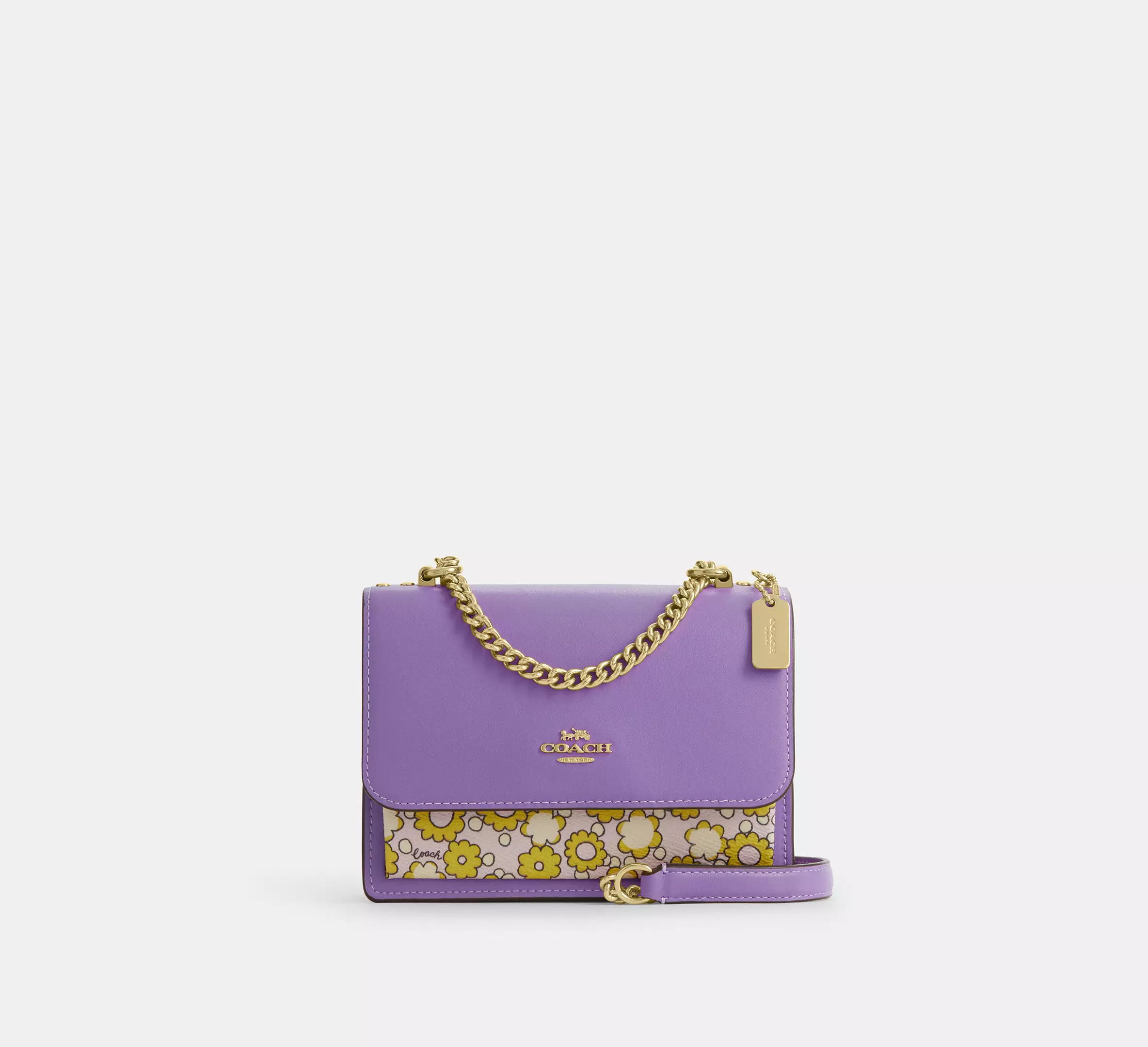 Mini Klare Crossbody Bag In Colorblock With Floral Print