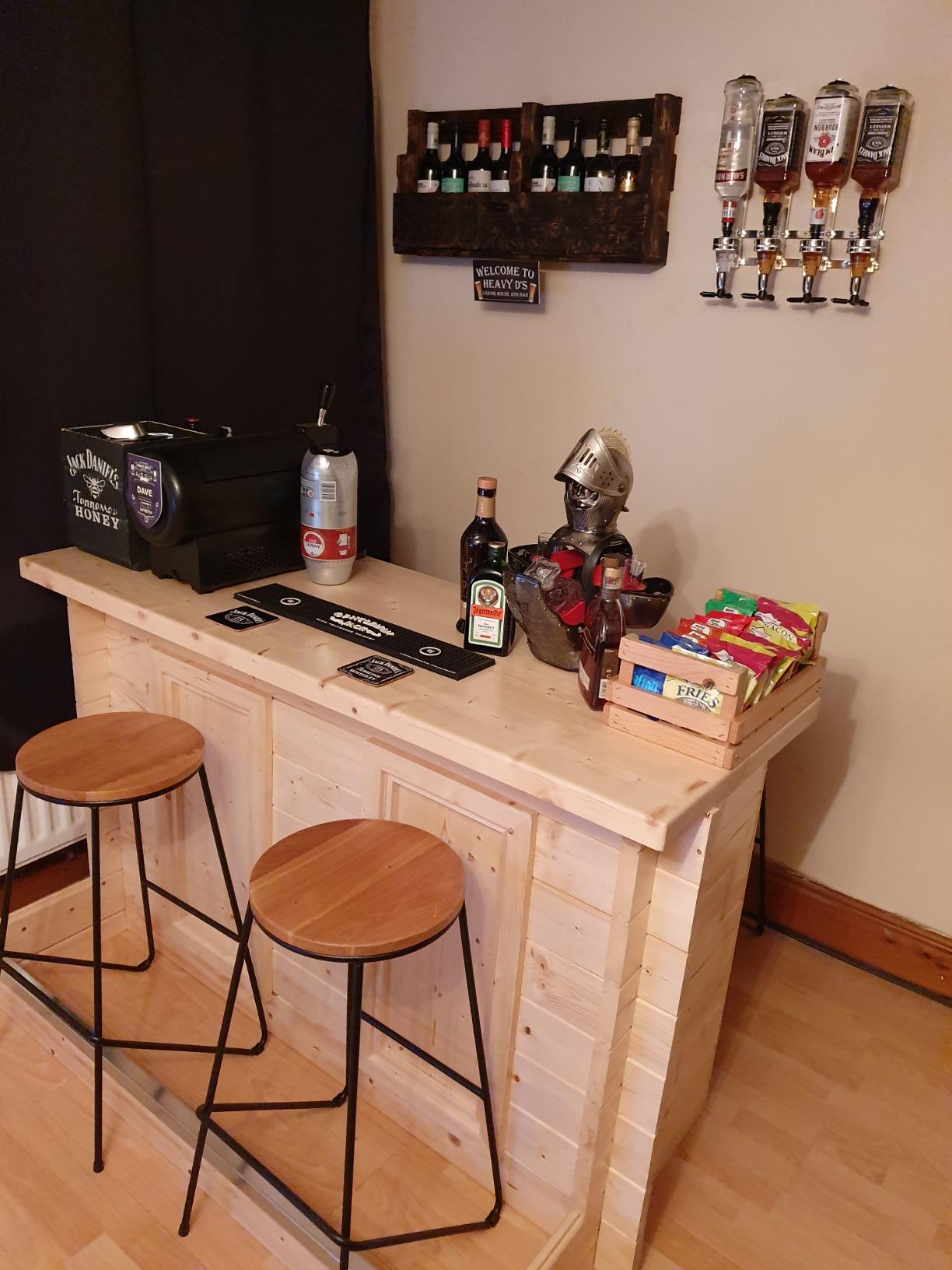 Bar Counter Man Cave Home Bar Party Lounge Wood Summer Garden