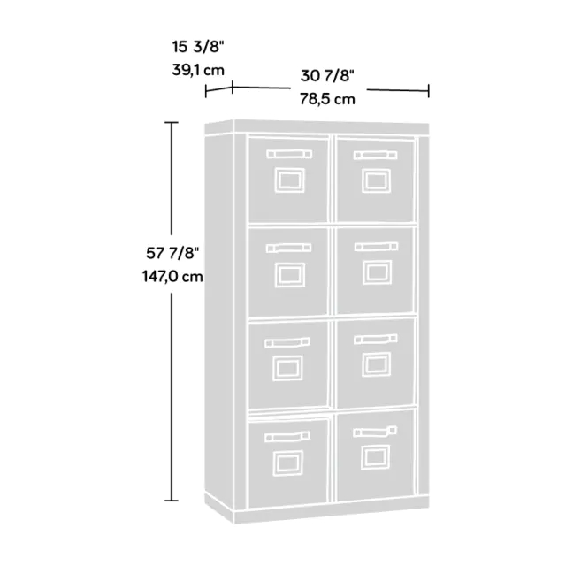 Jameson Modern 8-Cube Bookcase Organiser Storage Cabinet