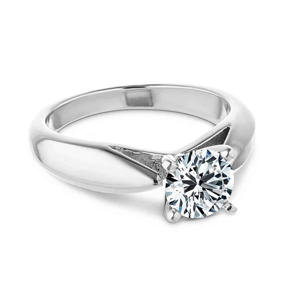 Bernice Lab Grown Diamond Cathedral Solitaire Engagement Ring