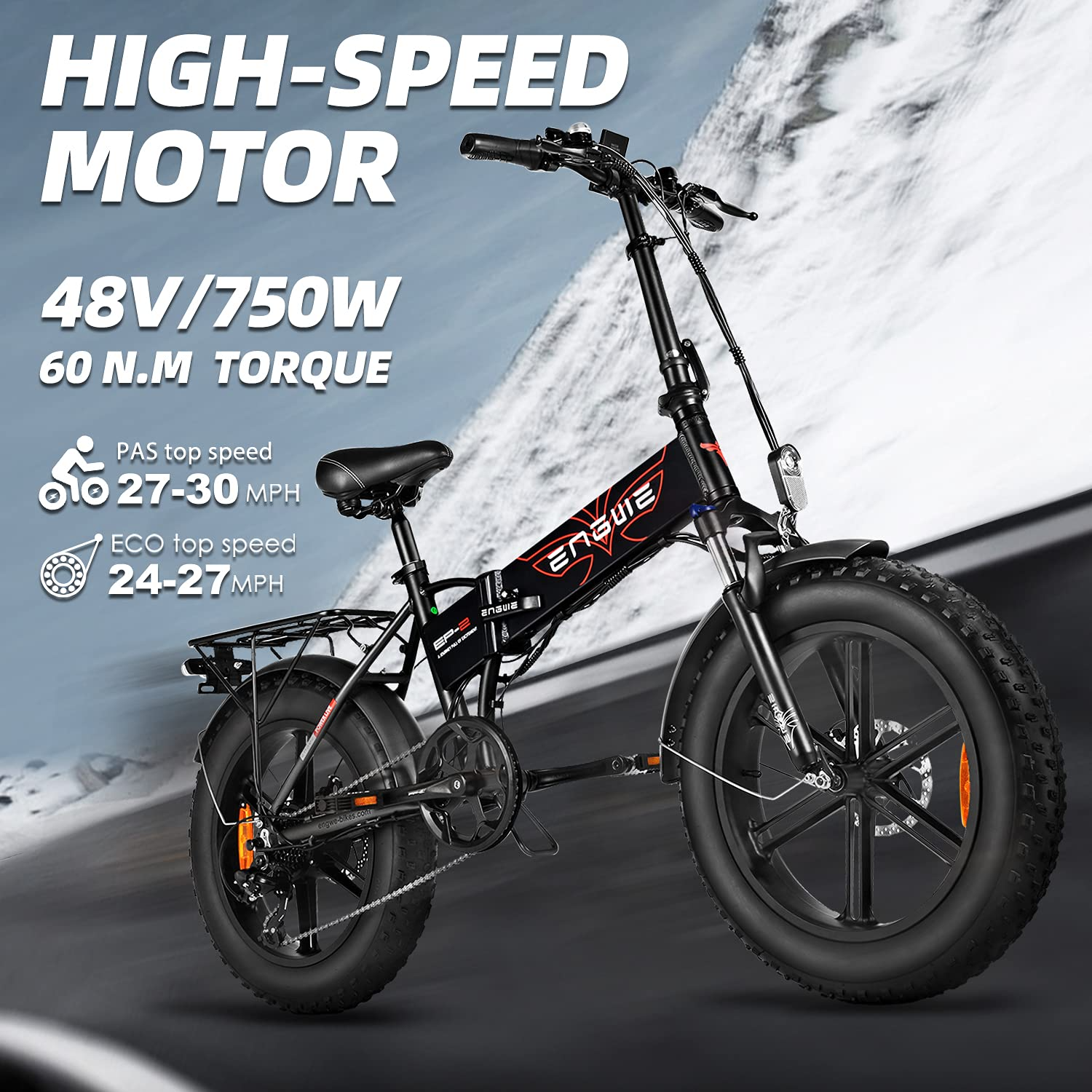 750W Folding Electric Bike for Adults 20