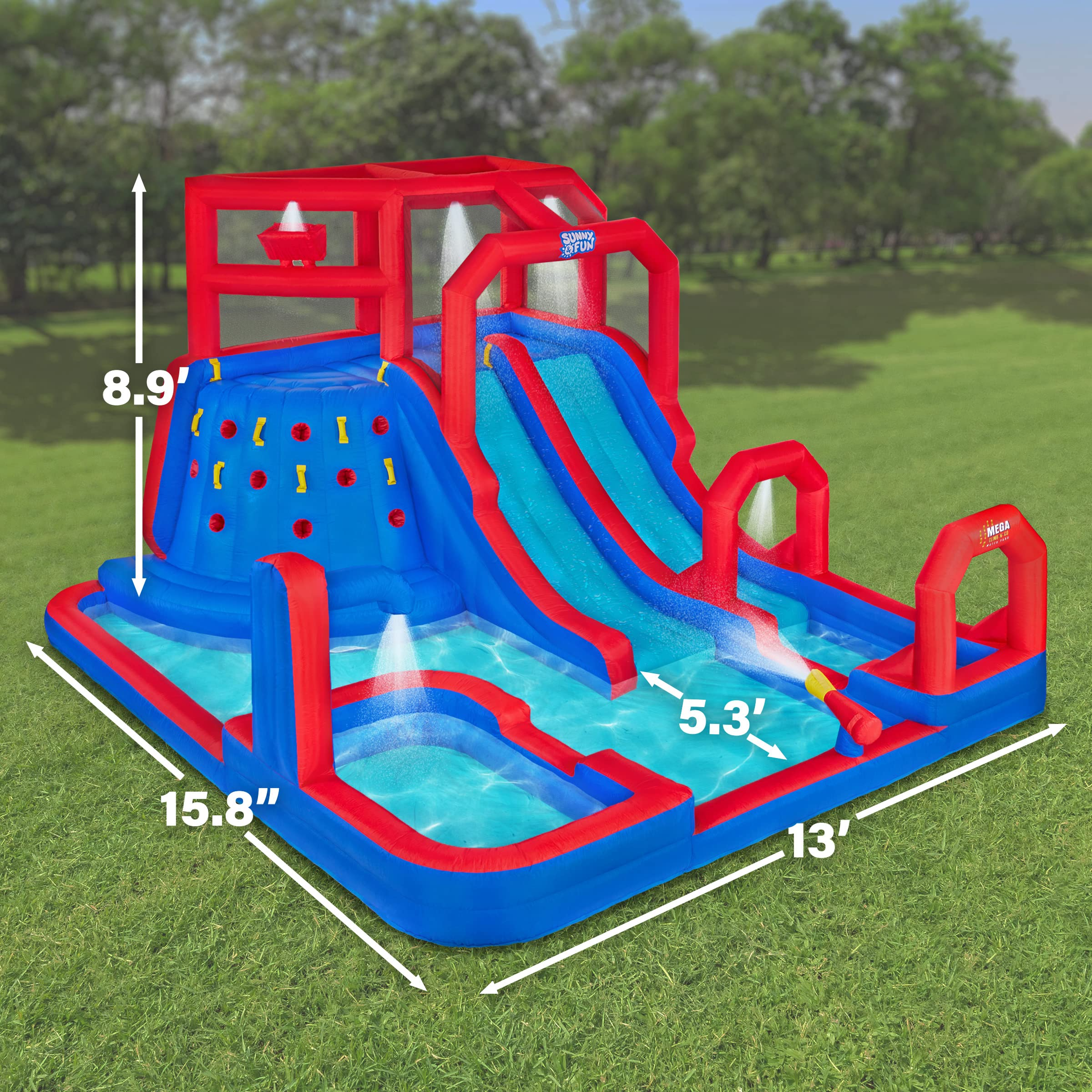 Inflatable Water Slide Park - Climbing Wall