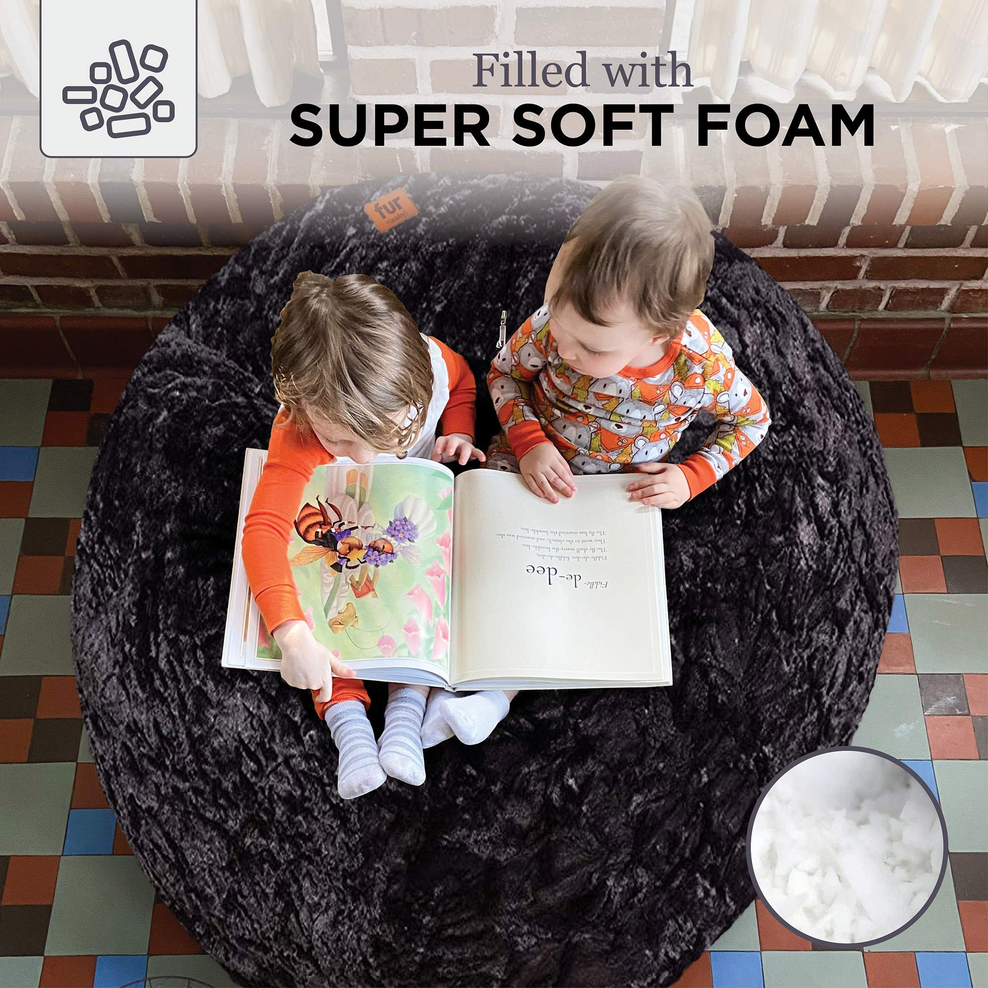 Faux Fur Bean Bag Chair