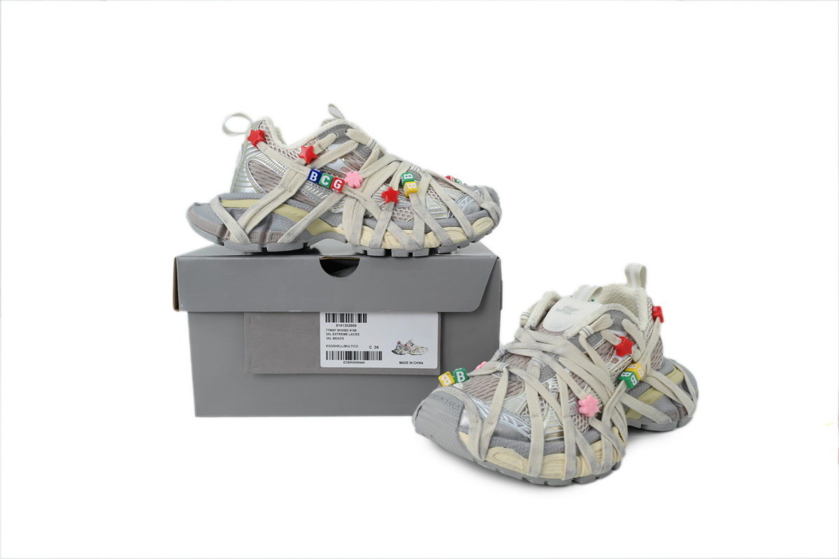 Balenciaga 3XL Sneaker Eggshell Multico 778697 W3XBD 9188