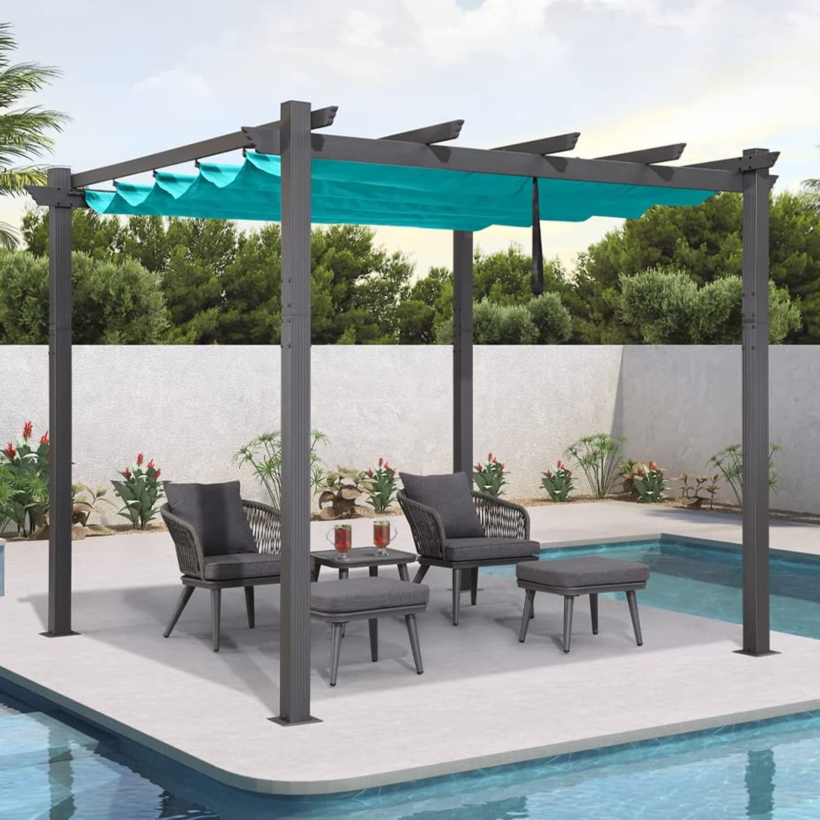 10' X 12' retractable pergola