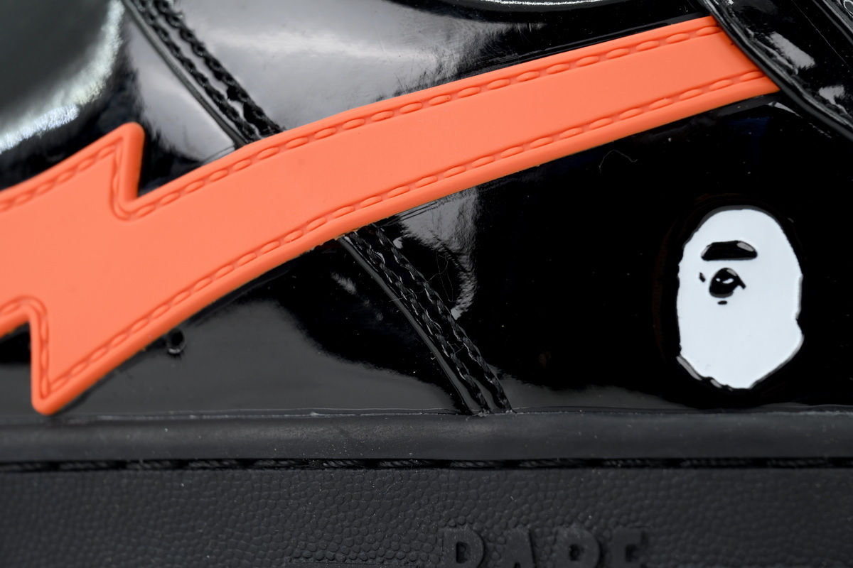 A Bathing Ape Black Tangerine Red Big Star OZX8HMX 91315M