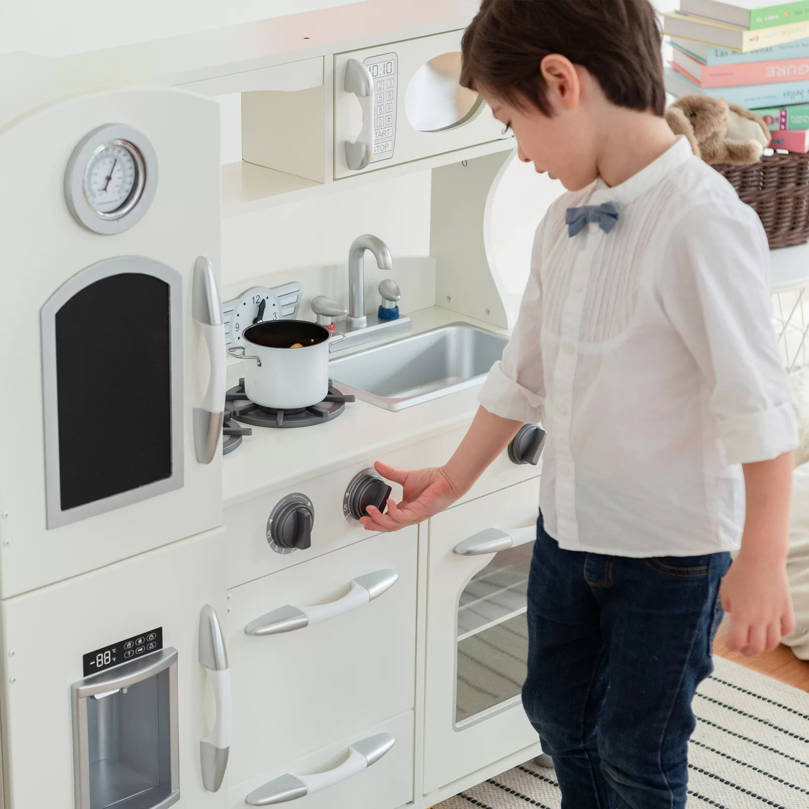 Wooden Play Kitchen Set