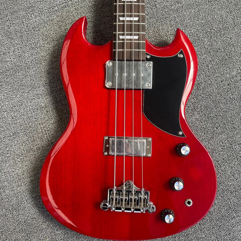Made in China 4-series Electric Guitar Burgundy Electric Bass S-G4 String Bass