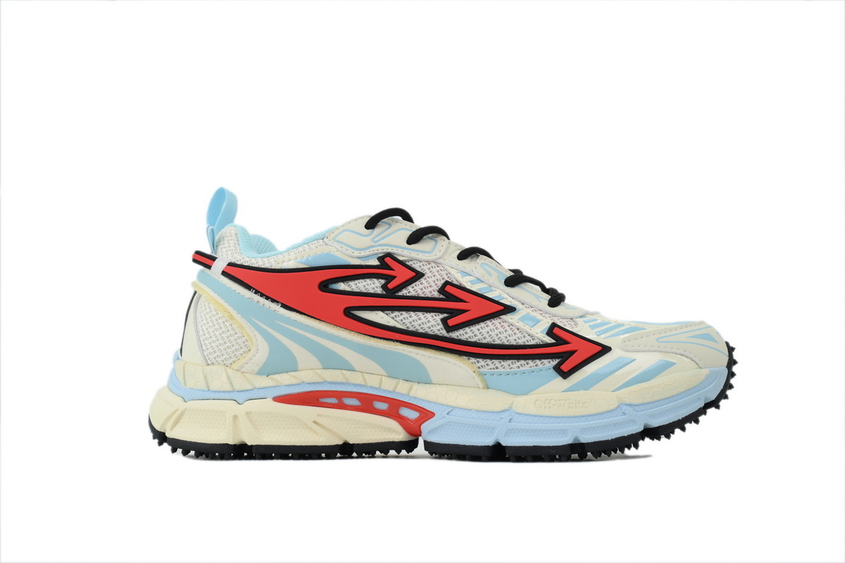 Off-White Be Right Back Powder Red Blue white OMIA295S 26FAB005 7626