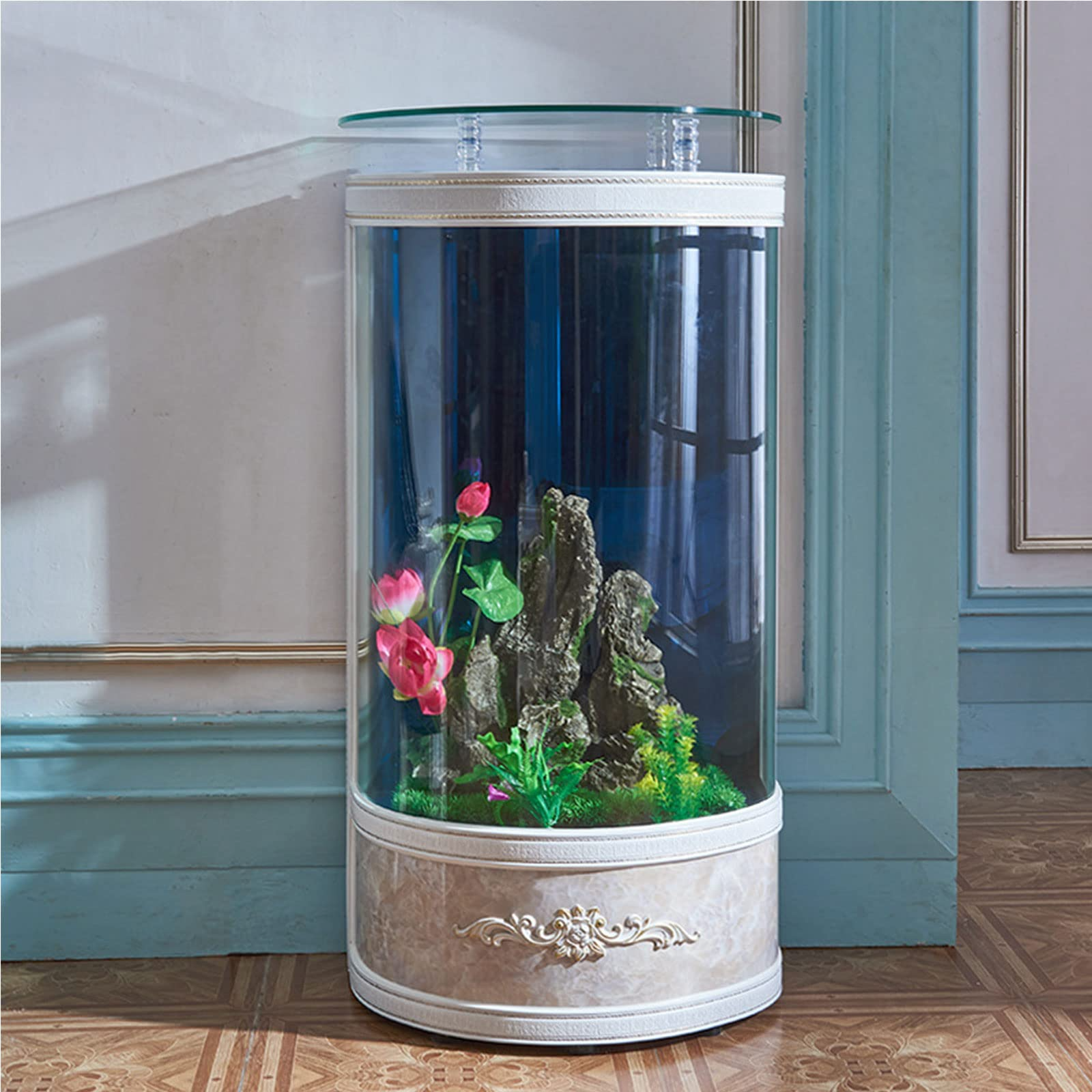 Semi-Circular Fish Tank Aquarium Living Room