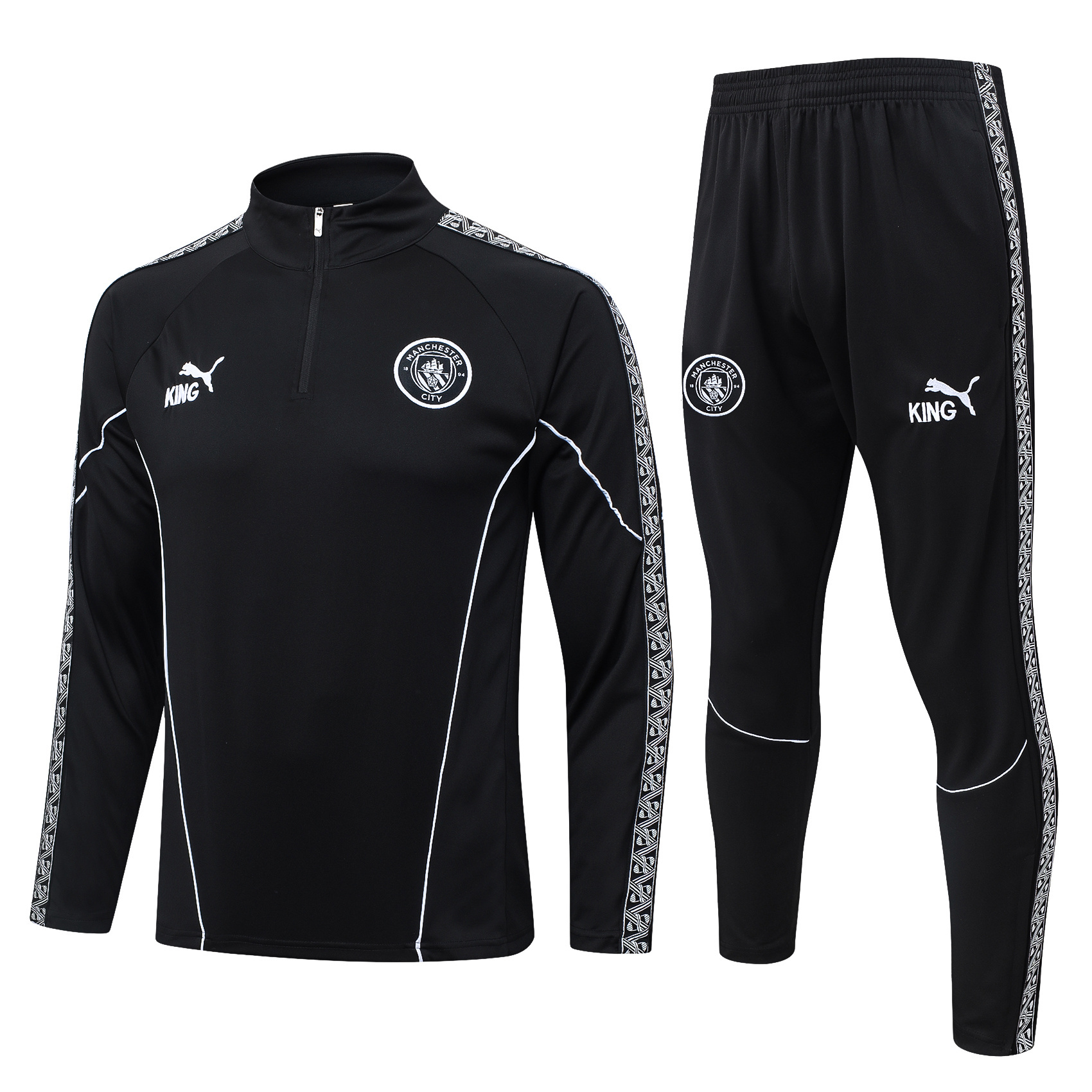 Man City 25/26 Half Zipper Training Suit Black