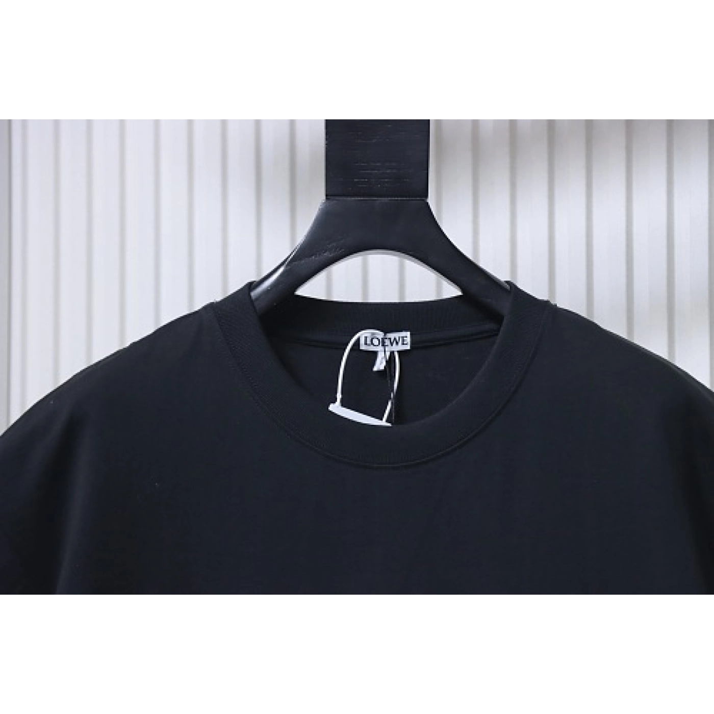 Loewe Misaligned Logo Embroidered T-Shirt Black
