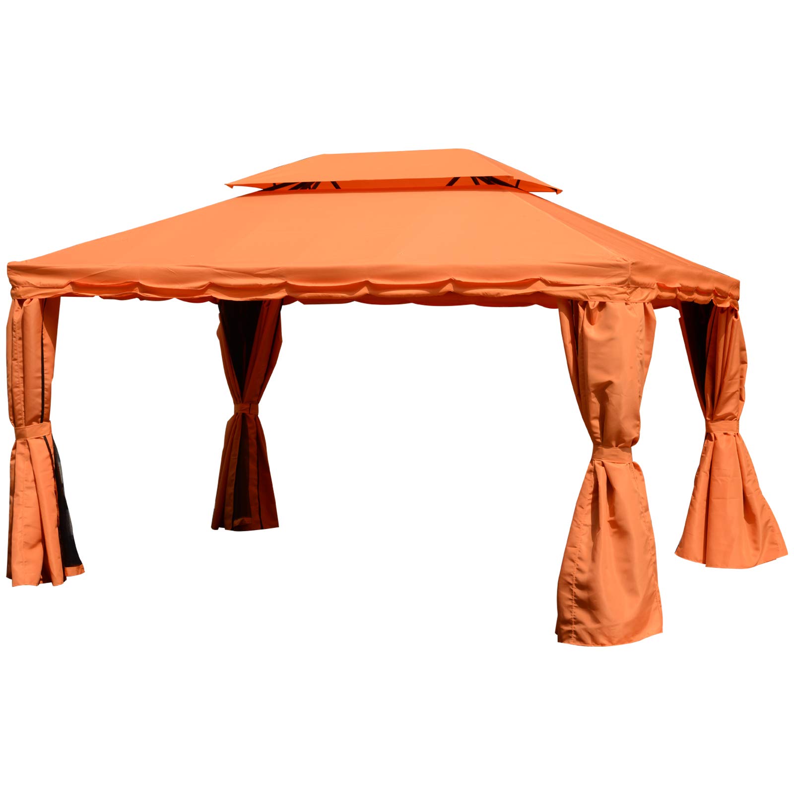 10 x 13 ft double roof aluminium frame pavilion with mesh and