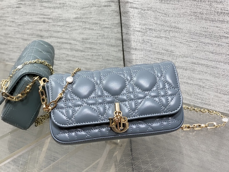 Dior Caro Shoulder Bag Mist Blue
