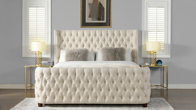 Jennifer Taylor Home Brooklyn King Tufted Panel Bed