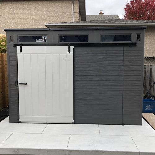 Modernist 10X7 ft Barn Door Storage Shed