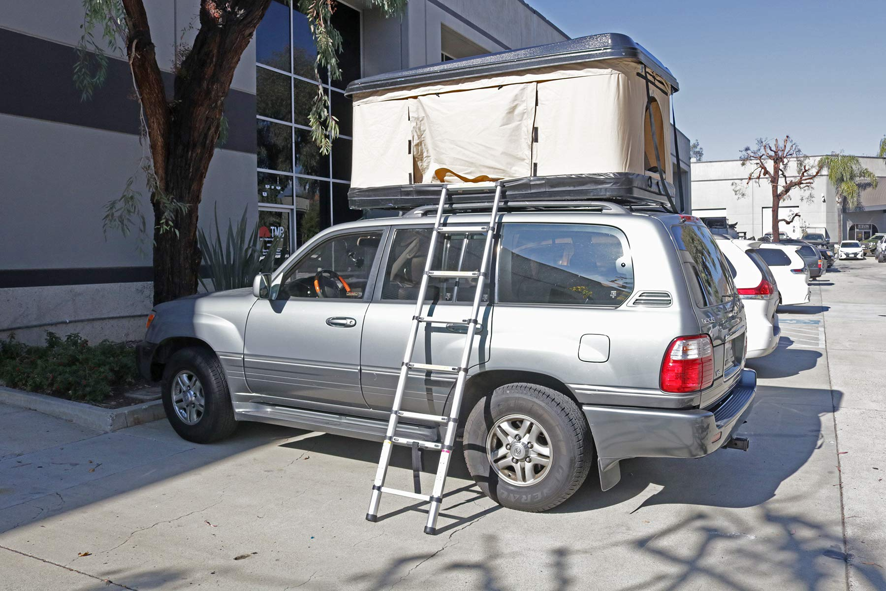 Beige Overlanding Tent Pop Up Roof Tent Universal for Cars