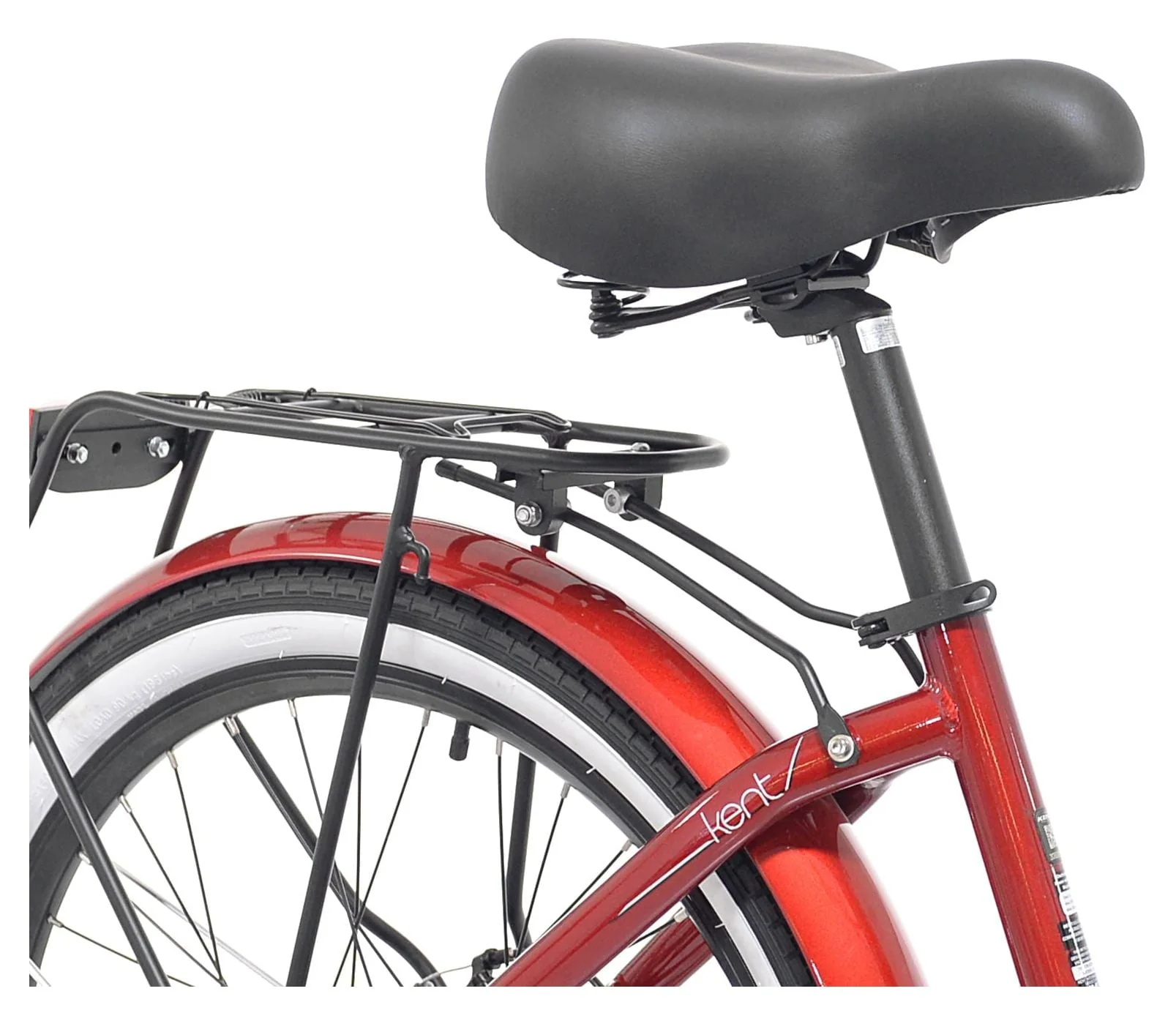 Kent 26in Pedal-Assist Electric Cruiser Bike, 350W, Red