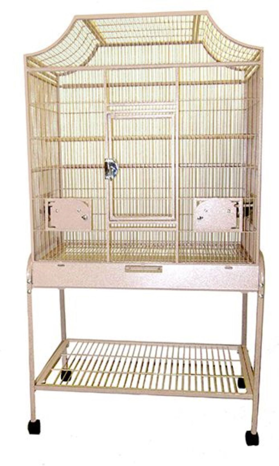 Elinor 55'' Iron Victorian Top Floor Bird Cage with Wheels