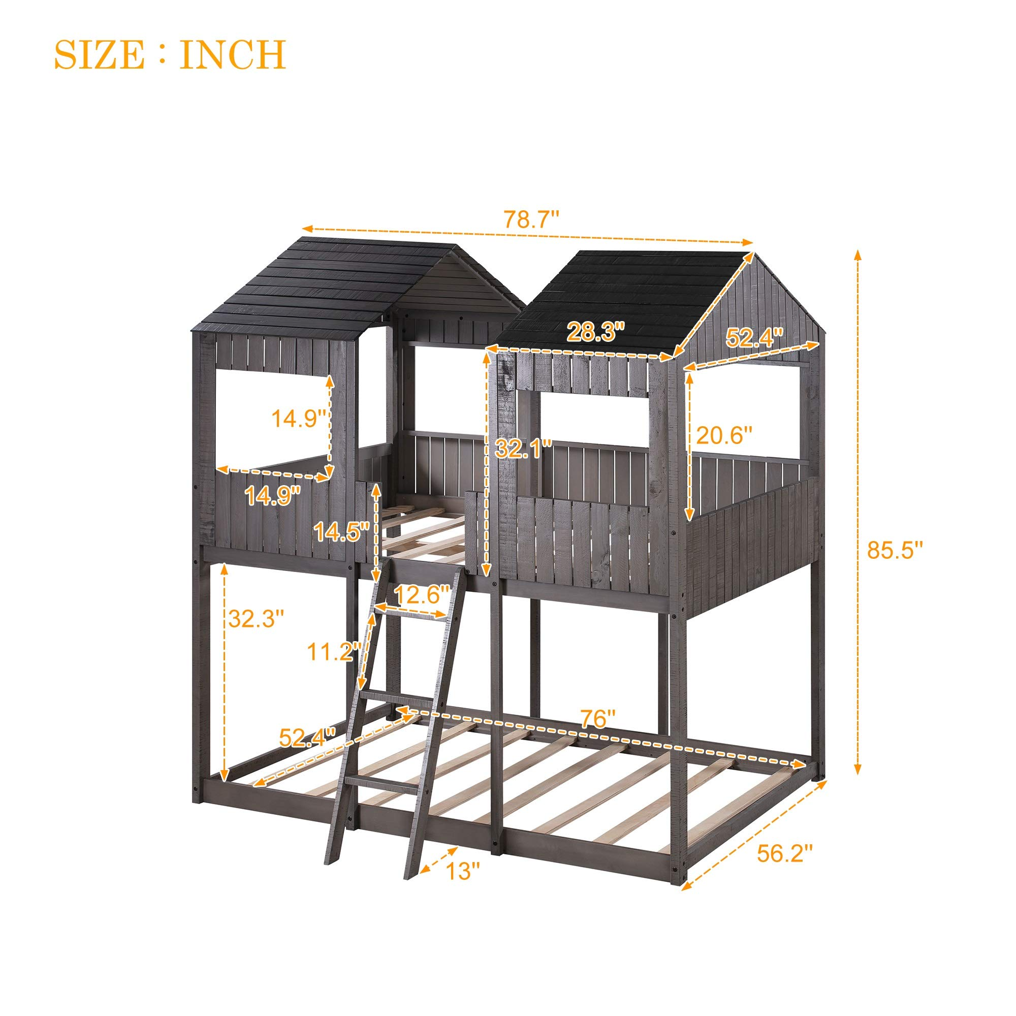 Low Bunk Beds Full Over Full Size