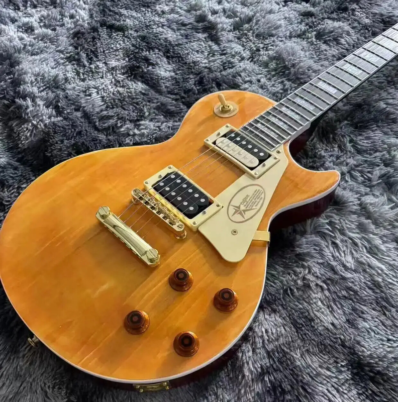 New Cnbald LP Custom Marc Bolan Electric Guitar ABR-1 Bridge Natural 6 strings