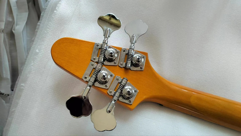 4 String Grabber style Electric Bass guitar white Professional