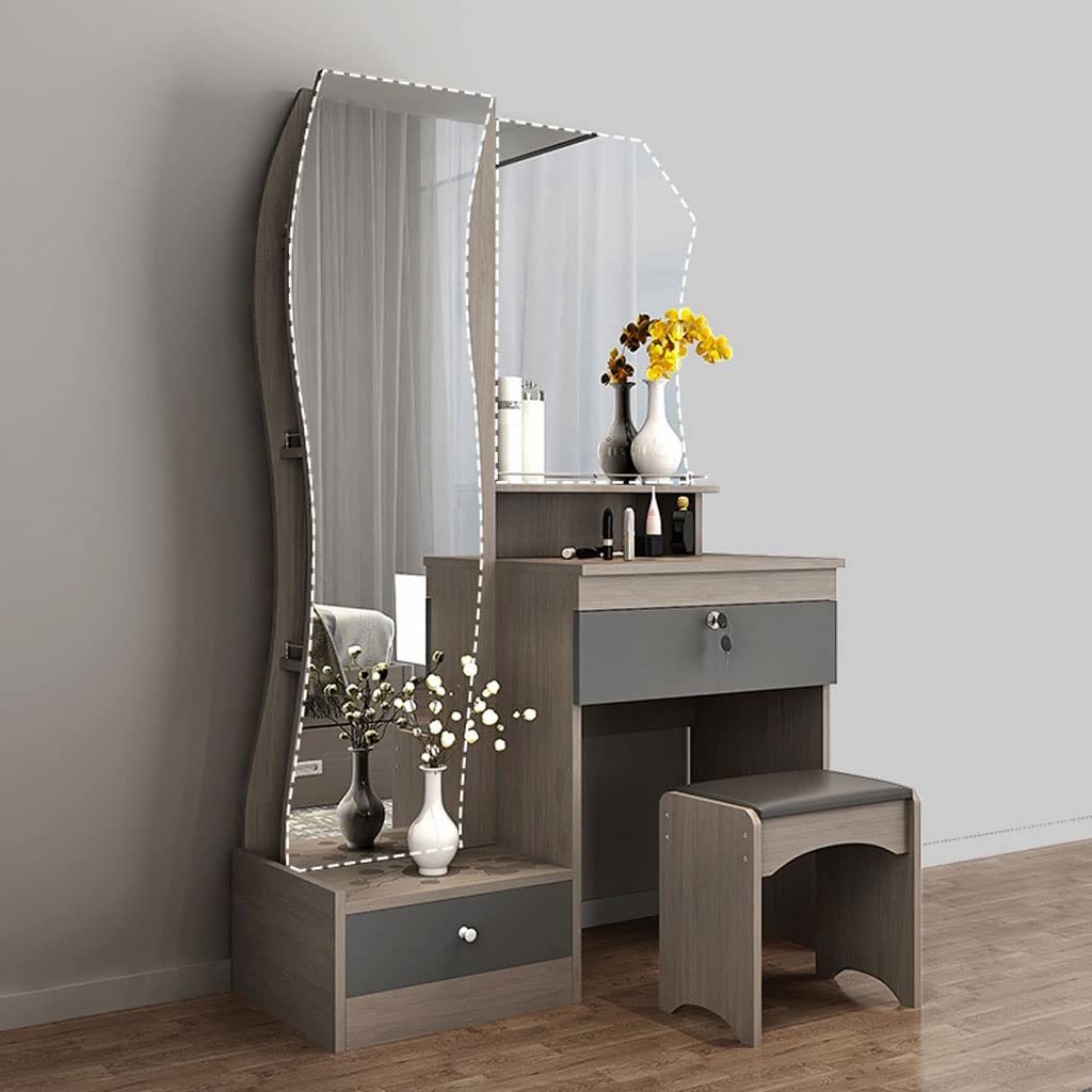 Bedroom Table Vanity Table Set Bedroom Storage Dresser Modern