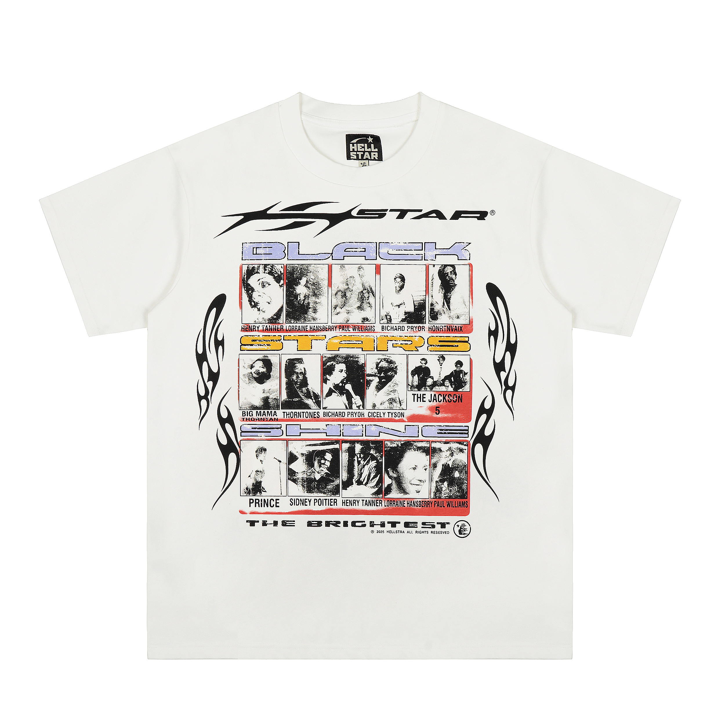 Hellstar Black Stars T-Shirt White