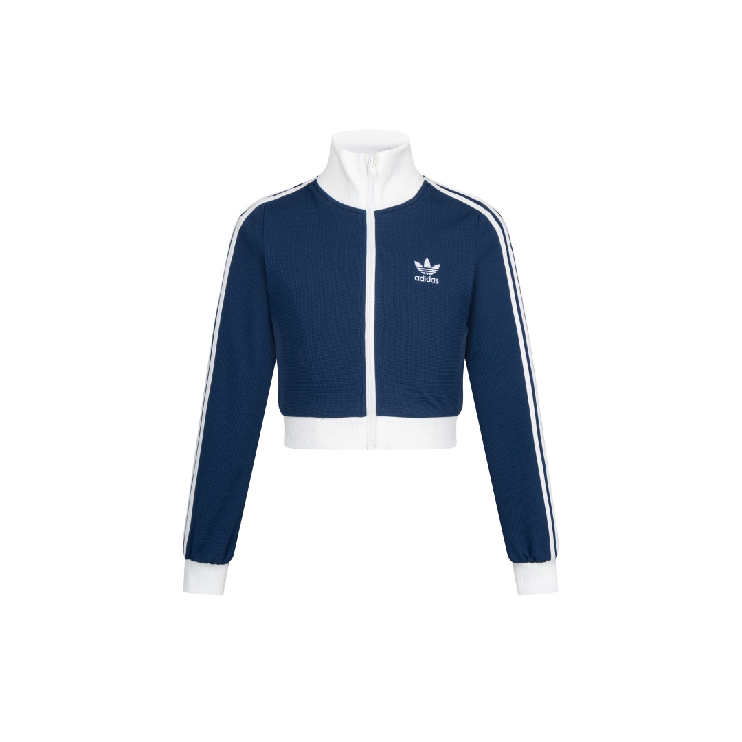 Adidas Originals Adicolor Waffle Cropped Track Jacket
