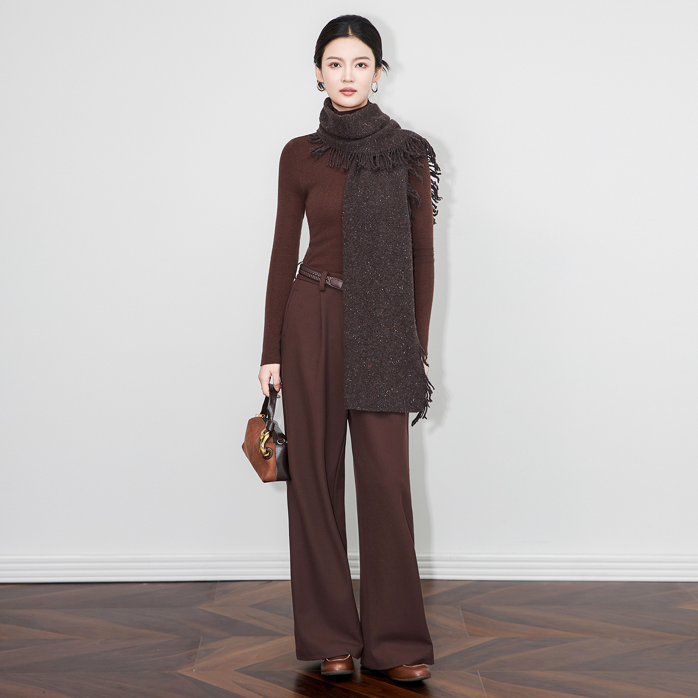 Elegant Pashmina-Style Cashmere Silk Blend Shawl - Lightweight, Skin-Friendly Wool Wrap