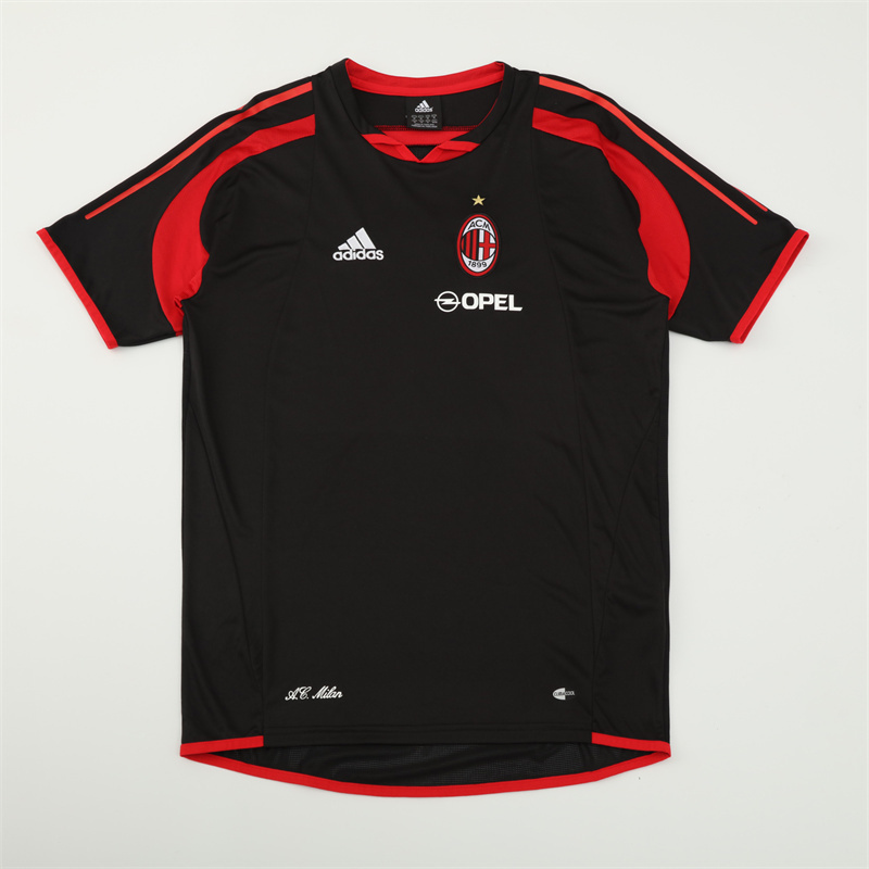 2004/05 AC Milan Retro Short Sleeves Training Jersey - Black