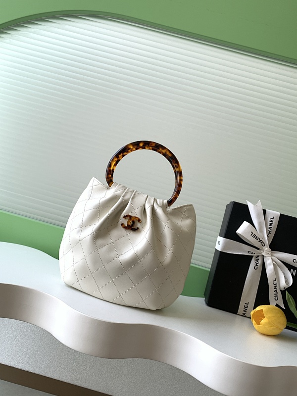 Chanel Suede Top Handle Bag Large