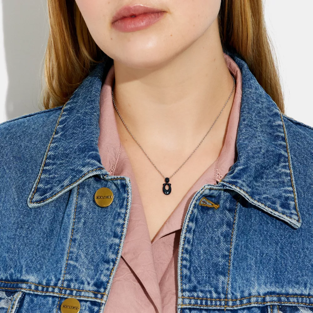 COAthtCH Signature Enamel Necklace