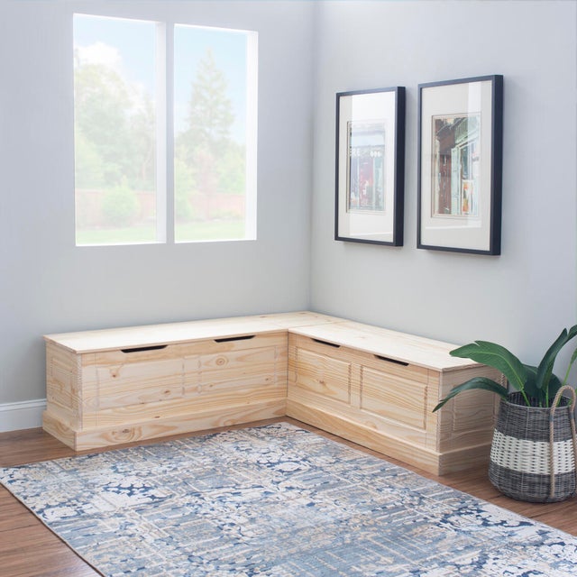 Linon 62-inch Landin Backless Corner Breakfast Nook